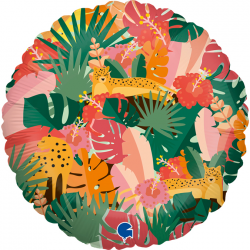 Ballon Jungle tropical rond...