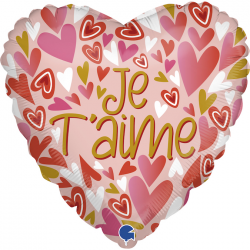 Ballon Coeur Je t'aime 46cm...