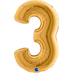 Ballon Chiffre 3 or 1m (40)...