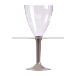 VERRE A VIN - Pied gris x...