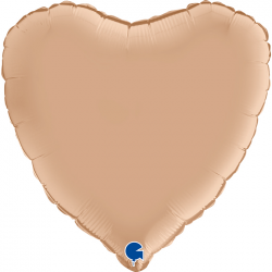 Ballon Coeur caramel satin...