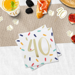 SERVIETTE - 40 confettis...