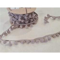 RUBAN - Pompon taupe (en...