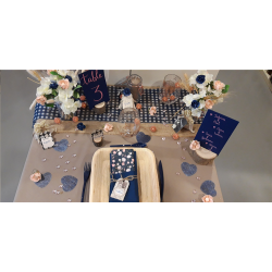 CHEMIN DE TABLE - Bleu...