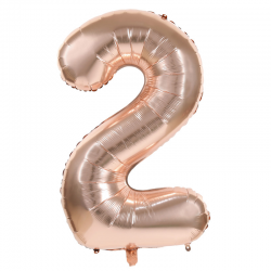 Ballon Chiffre 2 Rose Gold...
