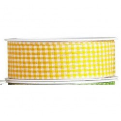 RUBAN - Vichy jaune et...