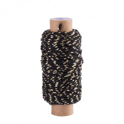 RUBAN - Corde noir et or...