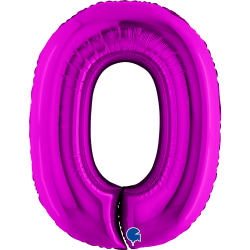Ballon Chiffre 0 violet/...