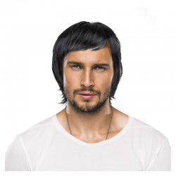 PERRUQUE - Boys Band noir...