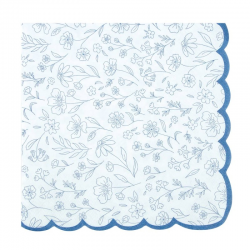 SERVIETTE - Festonnée fleur...