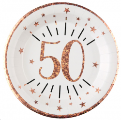 ASSIETTE - 50 ans rose gold...