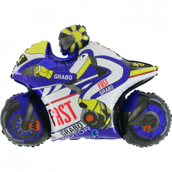 Ballon Moto GP bleu 74cm...