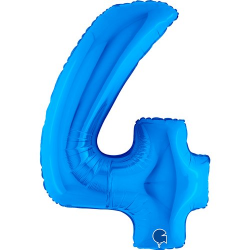 Ballon Chiffre 4 bleu...