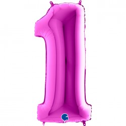 Ballon Chiffre 1 violet/...