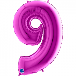 Ballon Chiffre 9 violet/...