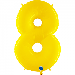 Ballon Chiffre 8 Jaune 1m...