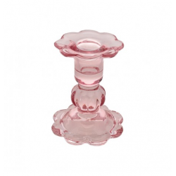 BOUGEOIR - Flambeau rose...