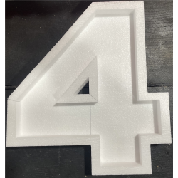 Chiffre creux 4 - Hauteur...