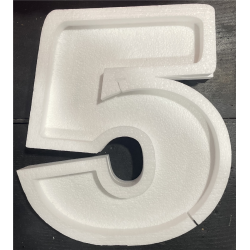 Chiffre creux 5 - Hauteur...
