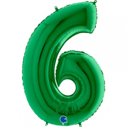 Ballon Chiffre 6 Vert 1m...