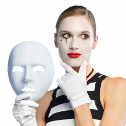 MASQUE/LOUP - Mime blanc...