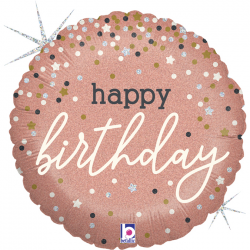 Ballon Happy birthday rond...