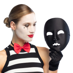 MASQUE/LOUP - Mime noir...