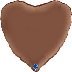 Ballon Coeur chocolat satin...