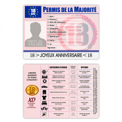 PERMIS - 18 ans pour garçon...