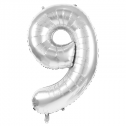 Ballon Chiffre 9 Argent...