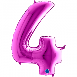 Ballon Chiffre 4 violet/...