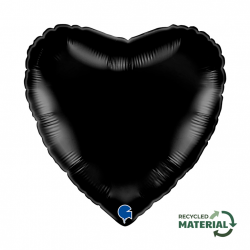 Ballon Coeur noir brillant...