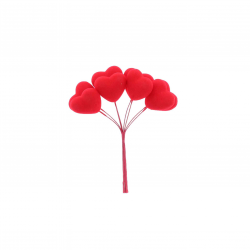 TIGE/PIQUET - Coeur rouge x...
