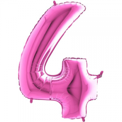 Ballon Chiffre 4 Fushia 1m...
