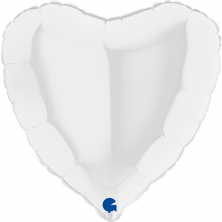 Ballon coeur blanc brillant...