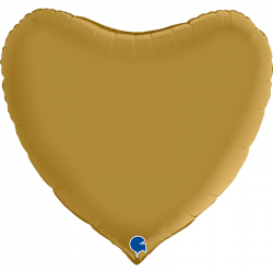 Ballon Coeur or/doré satin...
