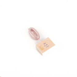 BOUGIE - Chiffre 0 rose...