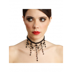 COLLIER -  Perles noires...