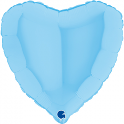 Ballon Coeur bleu pastel...