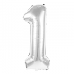 Ballon Chiffre 1 Argent...