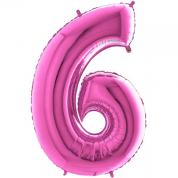 Ballon Chiffre 6 Fushia 1m...