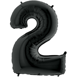 Ballon Chiffre 2 noir 1m...