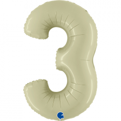 Ballon Chiffre 3 Vert olive...