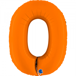 Ballon Chiffre 0 orange 1m...