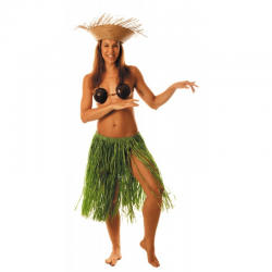 JUPE RAFFIA/HAWAI - Verte...