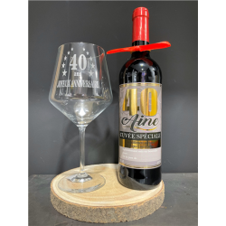VERRE A VIN - 40 ans (24cm...
