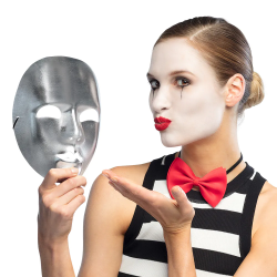MASQUE/LOUP - Mime argent...