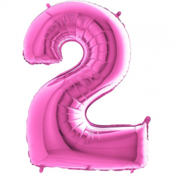 Ballon Chiffre 2 Fushia 1m...