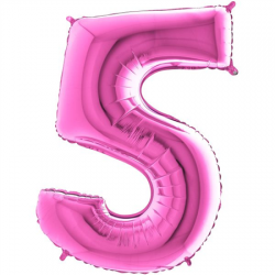 Ballon Chiffre 5 Fushia 1m...