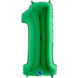 Ballon Chiffre 1 Vert 1m...